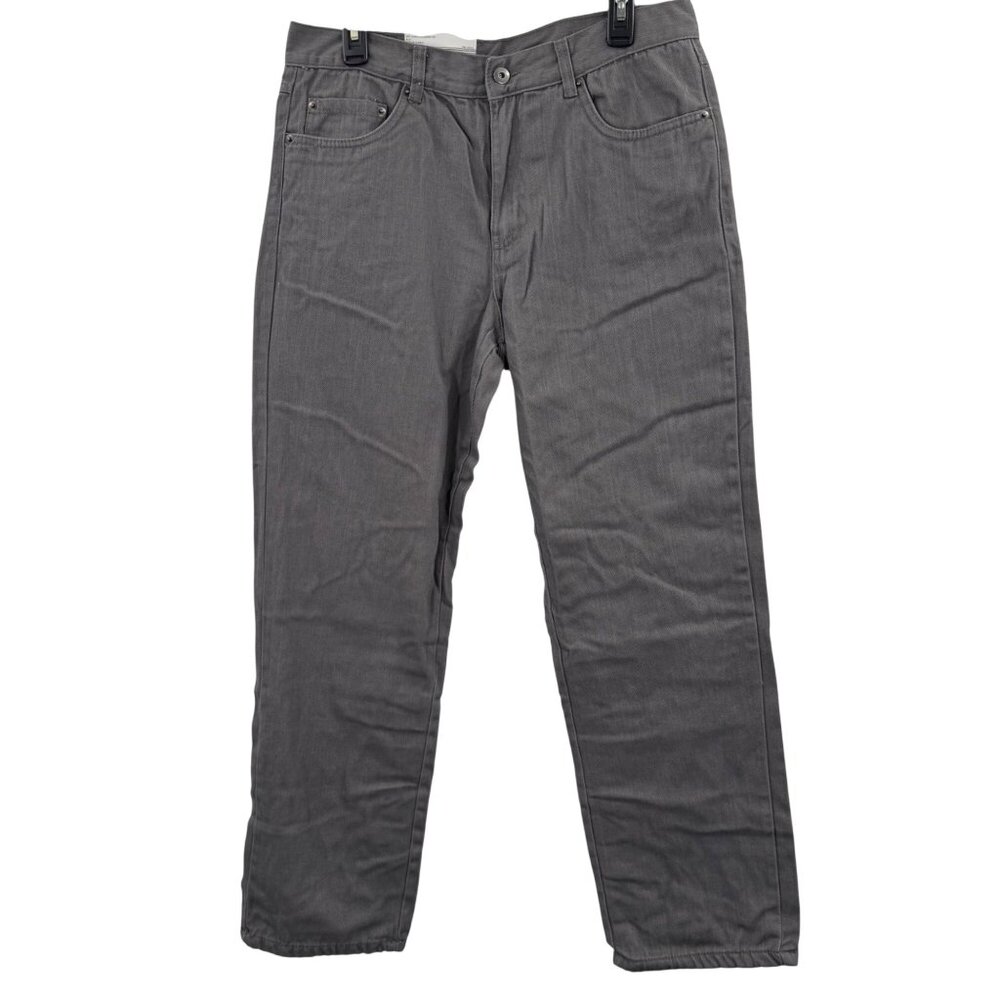 Adventuridge Mens Flannel Lined Jeans 36x32 Gray Warm Winter Pants Durable